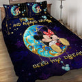 Personalized Couple Quilt Set with Mouse Design for Anniversary or Valentine's Day Quilt Set GradoCreations