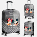 Personalized Luggage Cover for Couples Custom Name Travel Gift Luggage Cover GradoCreations