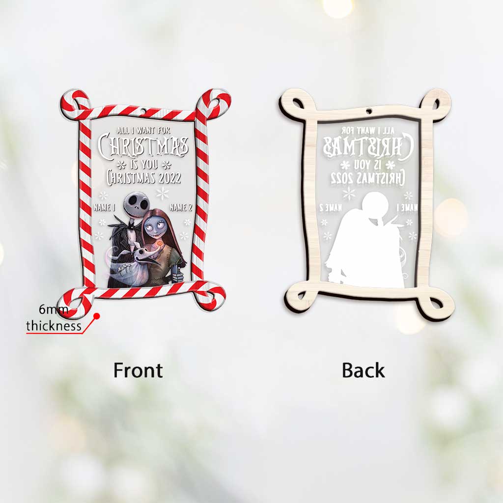 Personalized Christmas Nightmare Layers Mix Ornament Custom Names Gift Layers Mix Ornament GradoCreations