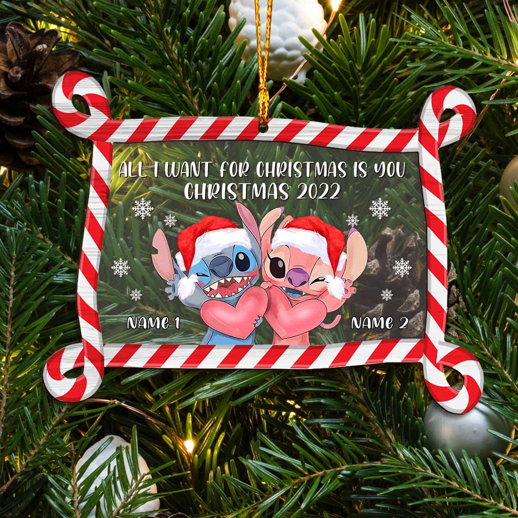 Personalized Ohana Christmas Ornament Custom Names Gift Layers Mix Ornament GradoCreations