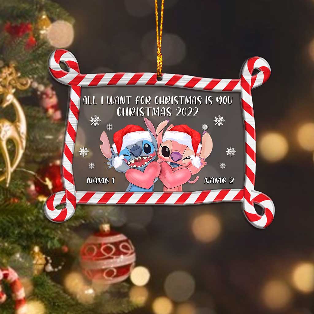 Personalized Ohana Christmas Ornament Custom Names Gift Layers Mix Ornament GradoCreations