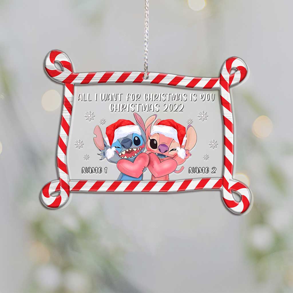 Personalized Ohana Christmas Ornament Custom Names Gift Layers Mix Ornament GradoCreations