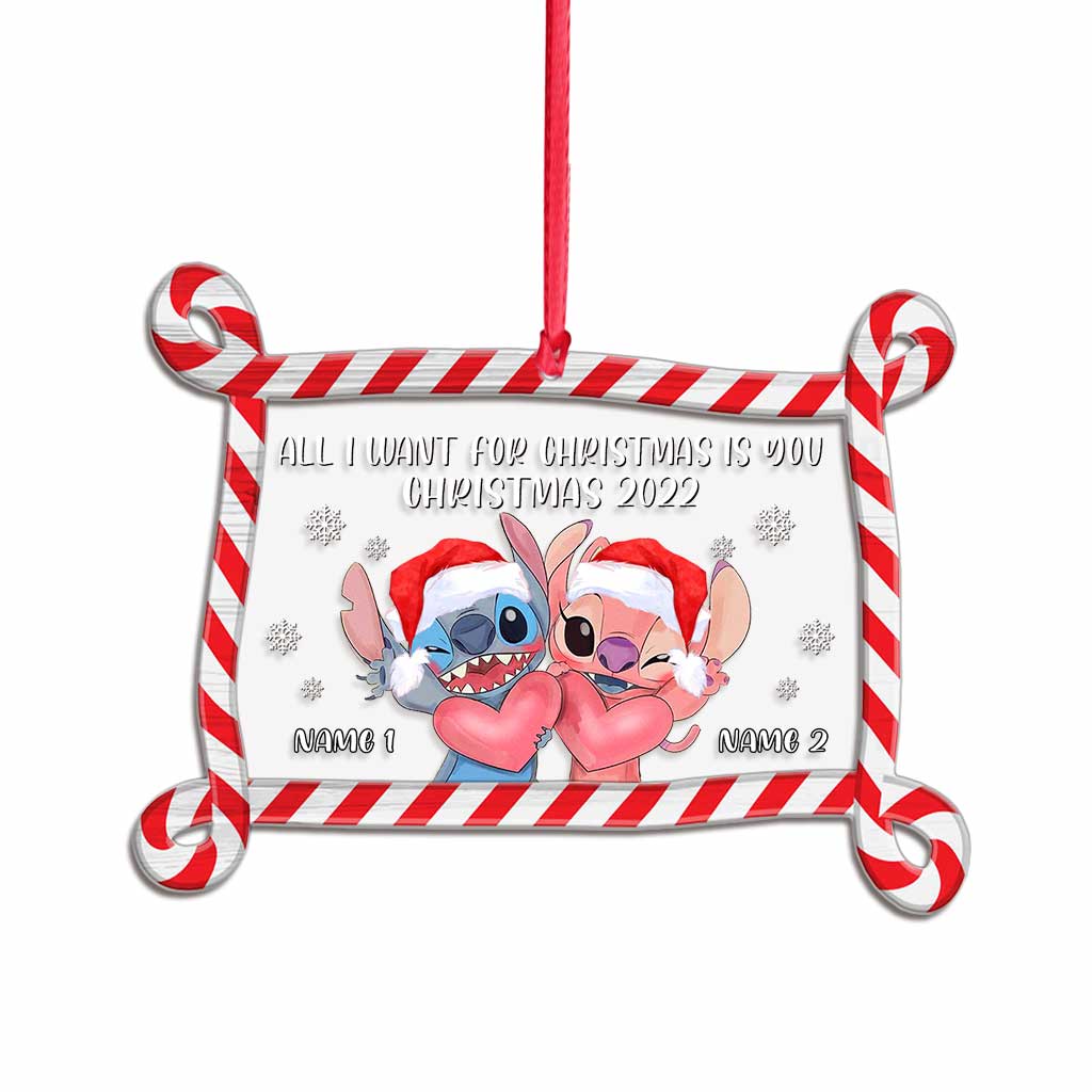 Personalized Ohana Christmas Ornament Custom Names Gift Layers Mix Ornament GradoCreations