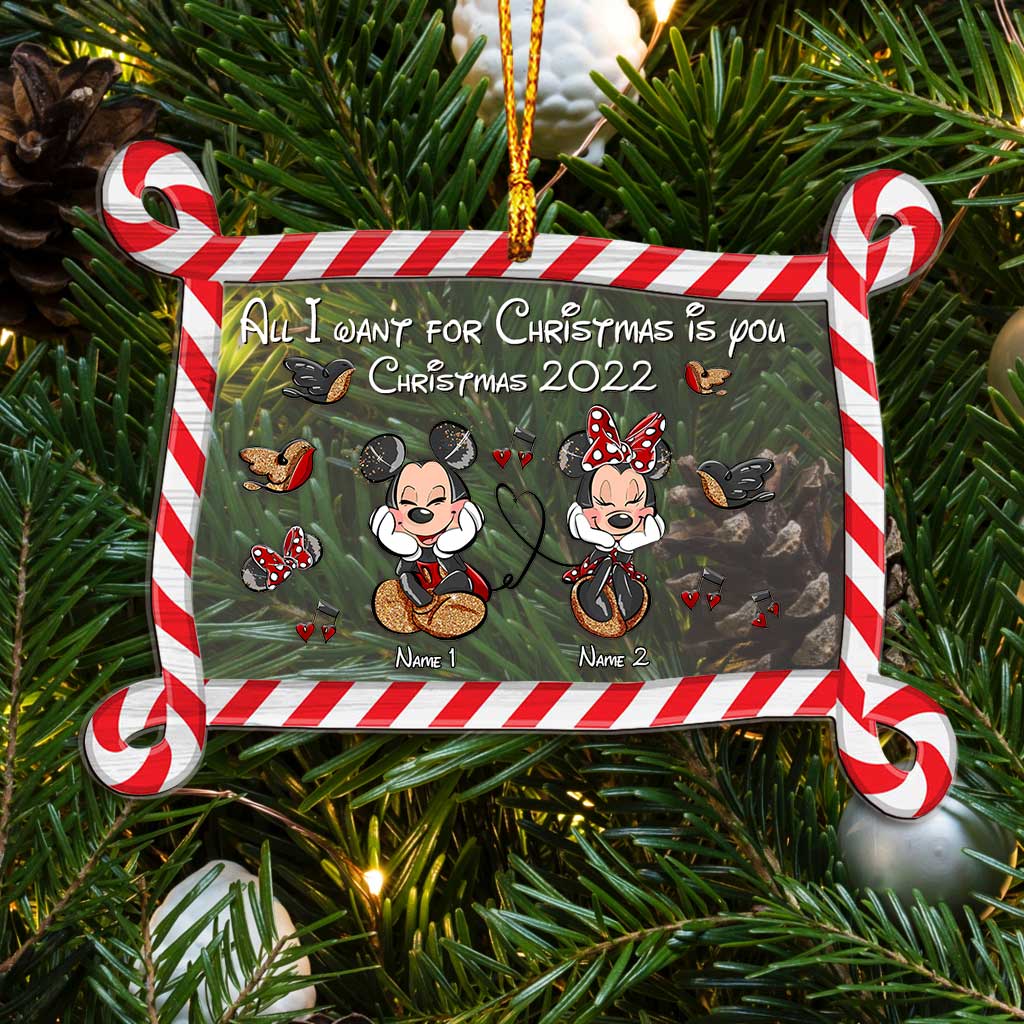 Personalized Christmas Mouse Layers Mix Ornament Custom Names Holiday Gift Layers Mix Ornament GradoCreations