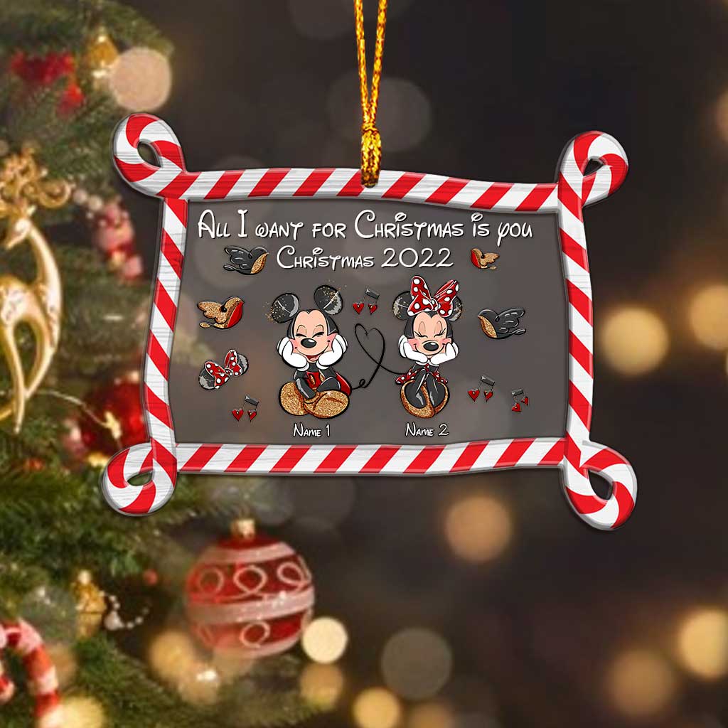 Personalized Christmas Mouse Layers Mix Ornament Custom Names Holiday Gift Layers Mix Ornament GradoCreations