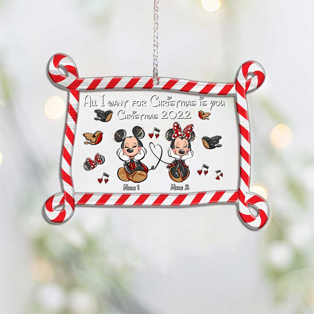 Personalized Christmas Mouse Layers Mix Ornament Custom Names Holiday Gift Layers Mix Ornament GradoCreations