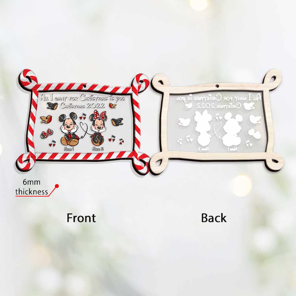 Personalized Christmas Mouse Layers Mix Ornament Custom Names Holiday Gift Layers Mix Ornament GradoCreations