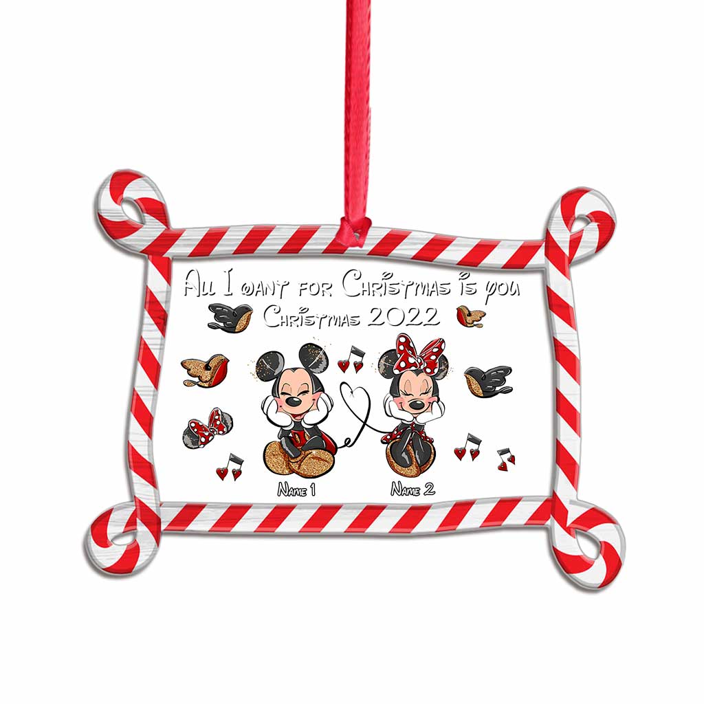 Personalized Christmas Mouse Layers Mix Ornament Custom Names Holiday Gift Layers Mix Ornament GradoCreations