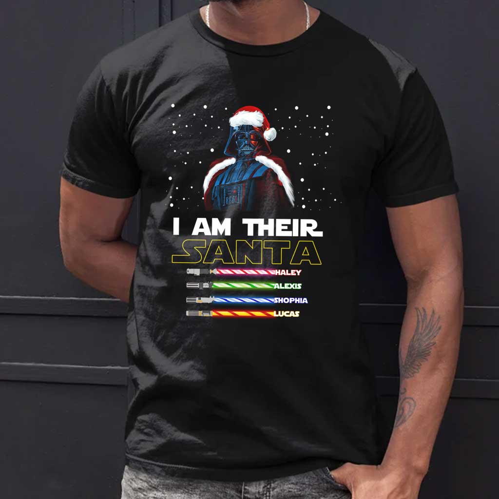 Personalized Christmas T-Shirt & Hoodie Gift for Dad - I Am Their Santa T-shirt & Hoodie GradoCreations