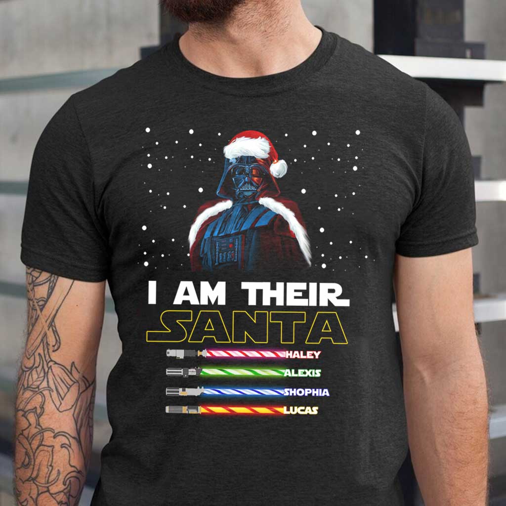 Personalized Christmas T-Shirt & Hoodie Gift for Dad - I Am Their Santa T-shirt & Hoodie GradoCreations