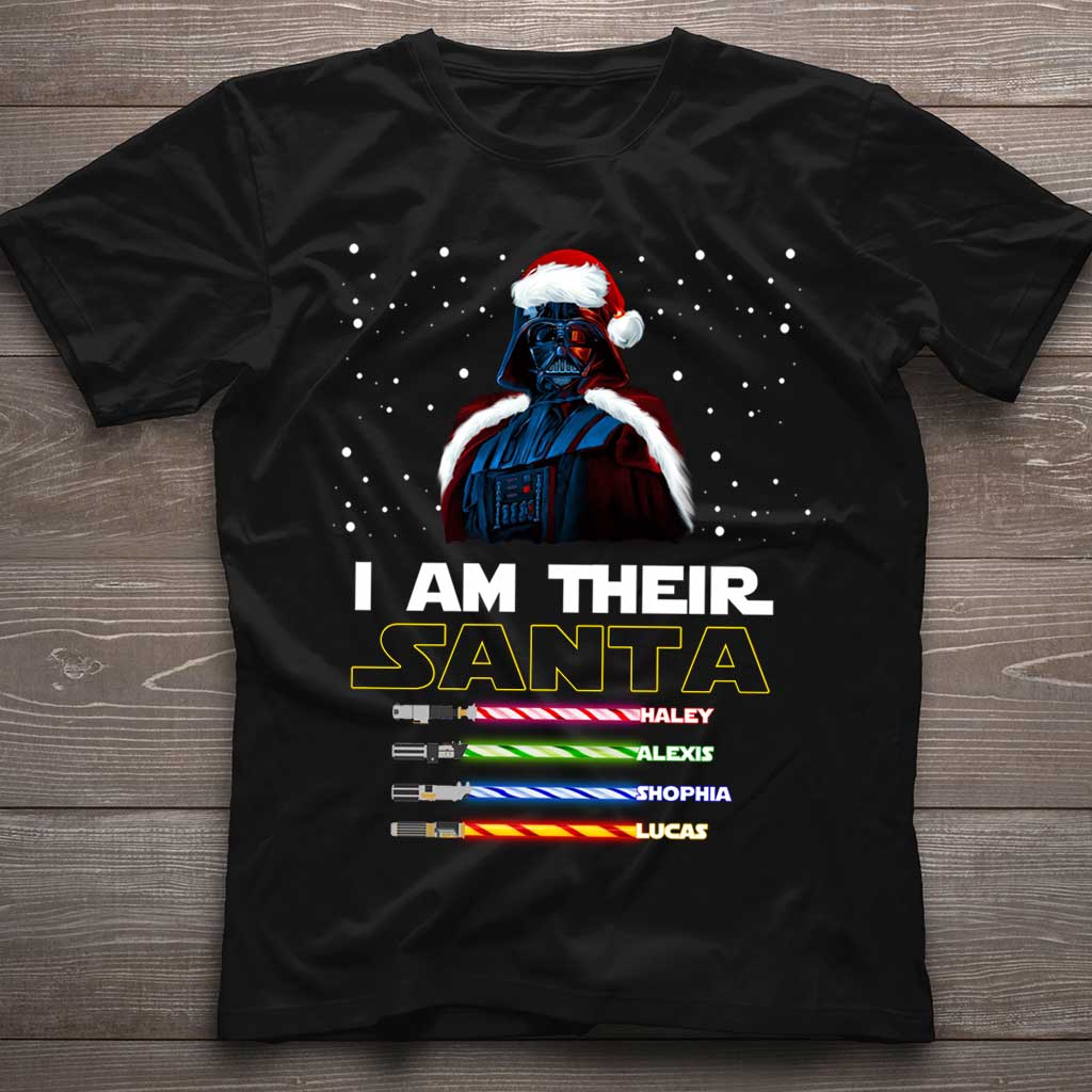 Personalized Christmas T-Shirt & Hoodie Gift for Dad - I Am Their Santa T-shirt & Hoodie GradoCreations
