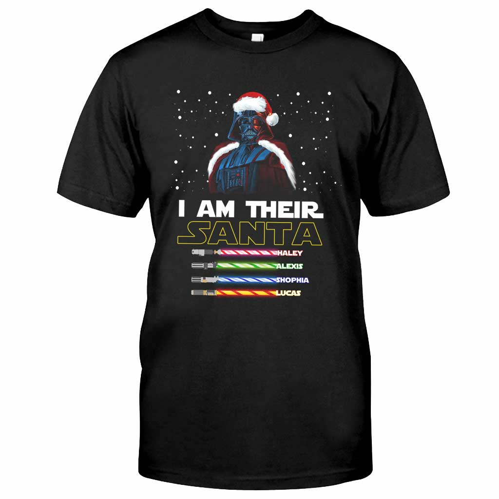 Personalized Christmas T-Shirt & Hoodie Gift for Dad - I Am Their Santa T-shirt & Hoodie GradoCreations