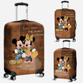 Personalized Disney Mouse Luggage Cover Custom Names Travel Gift for Couples Luggage Cover GradoCreations