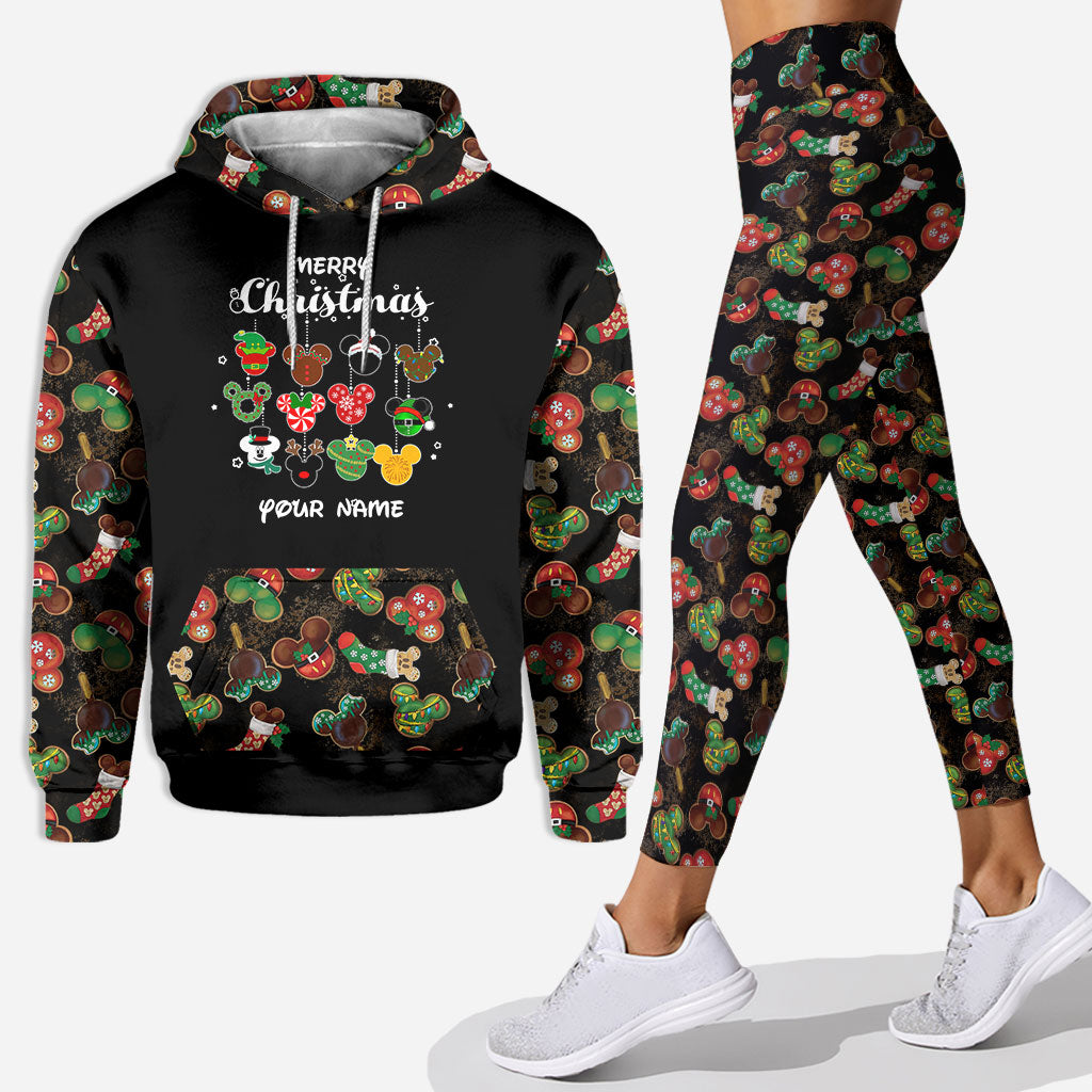Personalized Christmas Mouse Hoodie and Leggings Set for Women Hoodie & Leggings GradoCreations