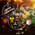 Personalized Christmas Mouse Ornament Family Name Custom Gift One-sided Ornament GradoCreations