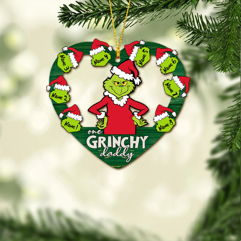 Personalized Grinch Christmas Ornament Gift for Dad - Custom Name Decoration Ornament GradoCreations
