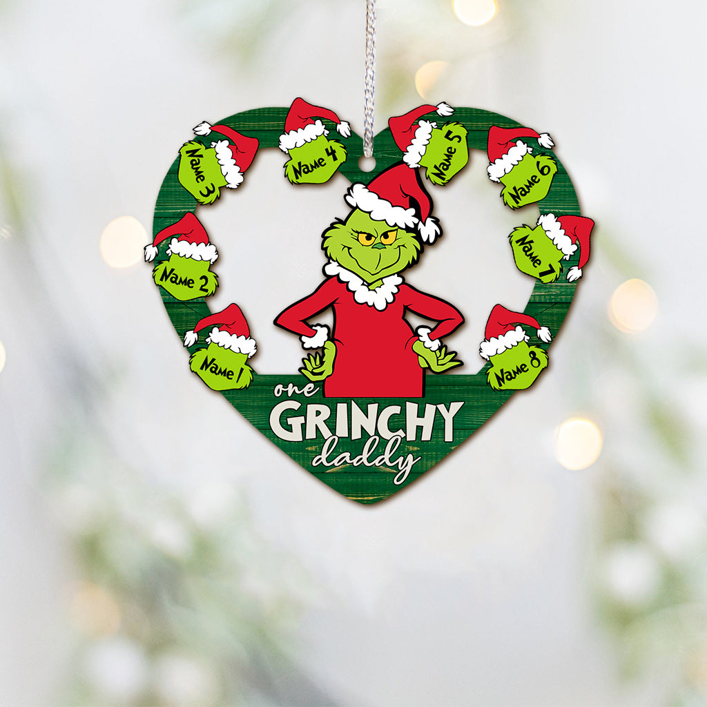 Personalized Grinch Christmas Ornament Gift for Dad - Custom Name Decoration Ornament GradoCreations