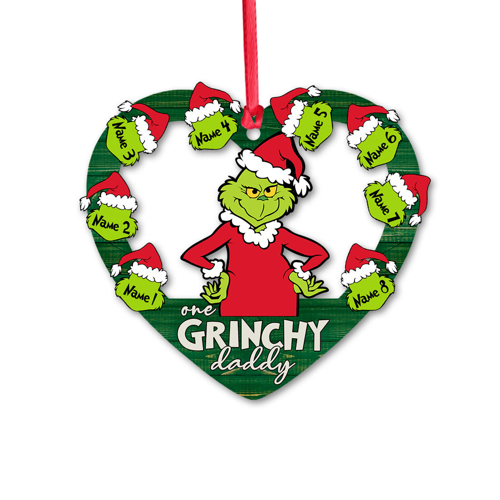 Personalized Grinch Christmas Ornament Gift for Dad - Custom Name Decoration Ornament GradoCreations