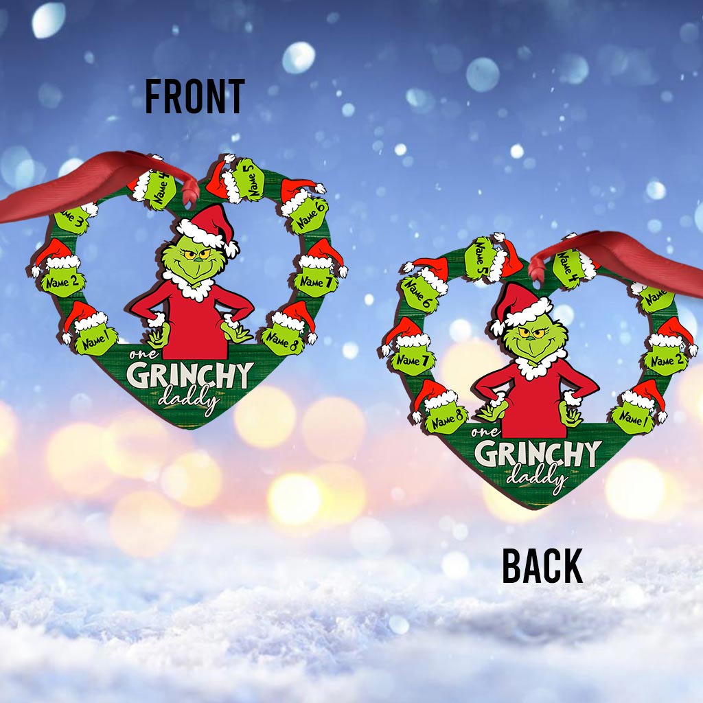 Personalized Grinch Christmas Ornament Gift for Dad - Custom Name Decoration Ornament GradoCreations