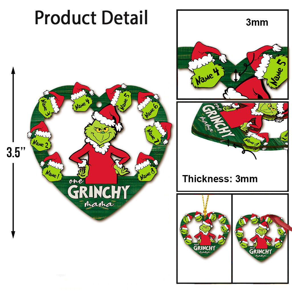 Personalized Grinch Christmas Ornament Custom Name Gift for Mom Ornament GradoCreations