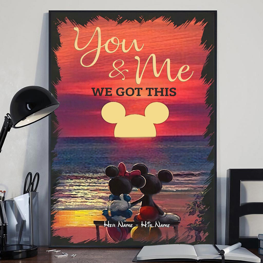 Personalized You And Me Canvas Print Custom Names Couple Gift Canvas and Poster GradoCreations