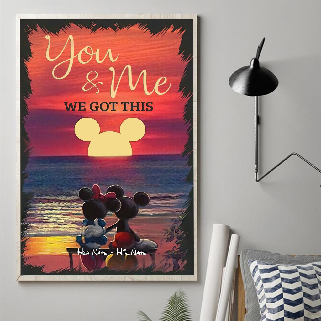 Personalized You And Me Canvas Print Custom Names Couple Gift Canvas and Poster GradoCreations