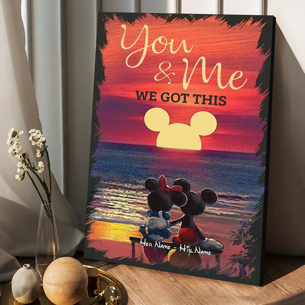 Personalized You And Me Canvas Print Custom Names Couple Gift Canvas and Poster GradoCreations