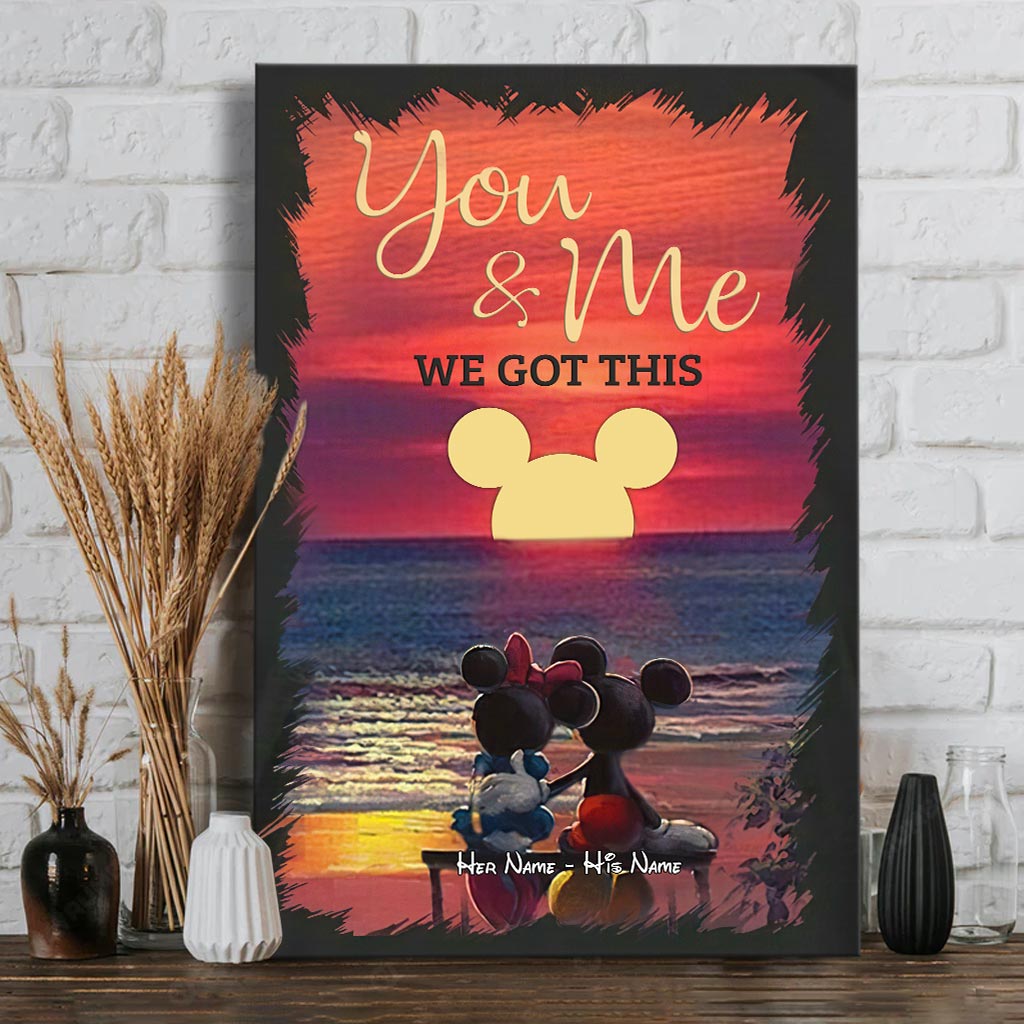 Personalized You And Me Canvas Print Custom Names Couple Gift Canvas and Poster GradoCreations