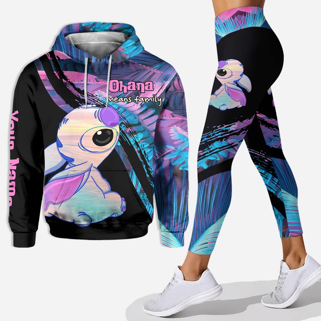 Personalized Ohana Means Family Hoodie & Leggings Set Gift Hoodie & Leggings GradoCreations
