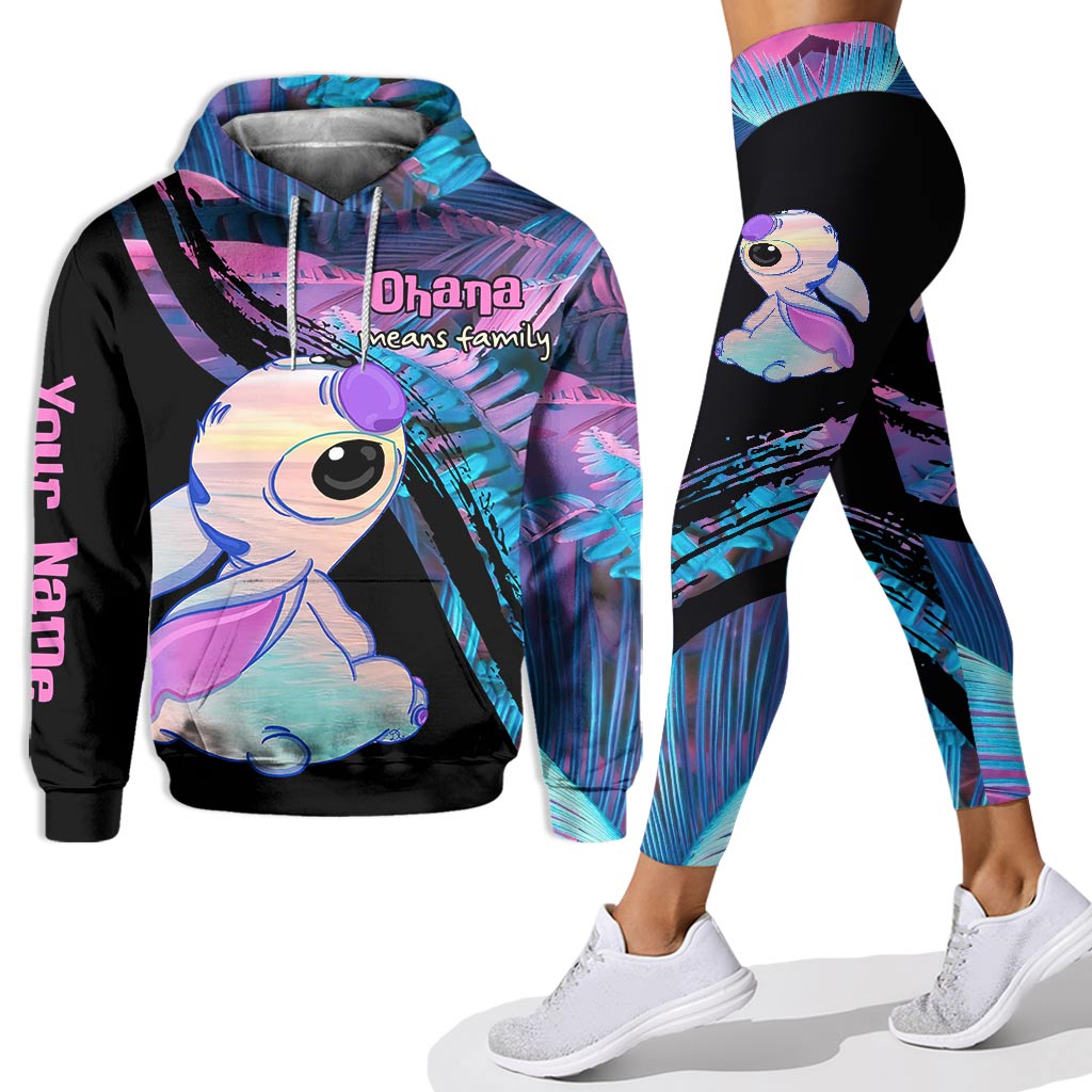 Personalized Ohana Means Family Hoodie & Leggings Set Gift Hoodie & Leggings GradoCreations