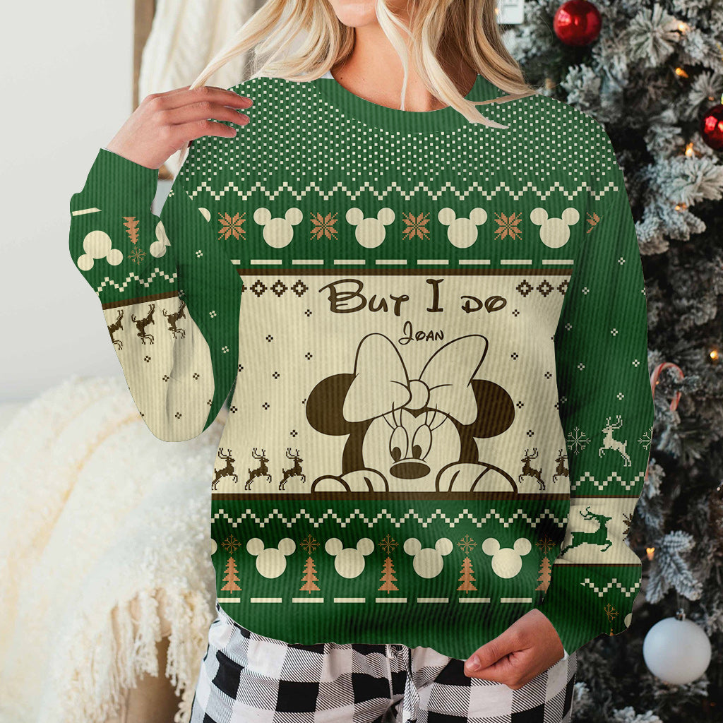 Personalized Christmas Mouse Sweater Custom Name Gift Sweater GradoCreations