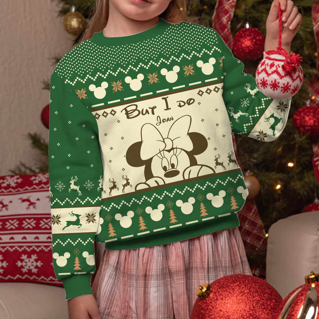 Personalized Christmas Mouse Sweater Custom Name Gift Sweater GradoCreations