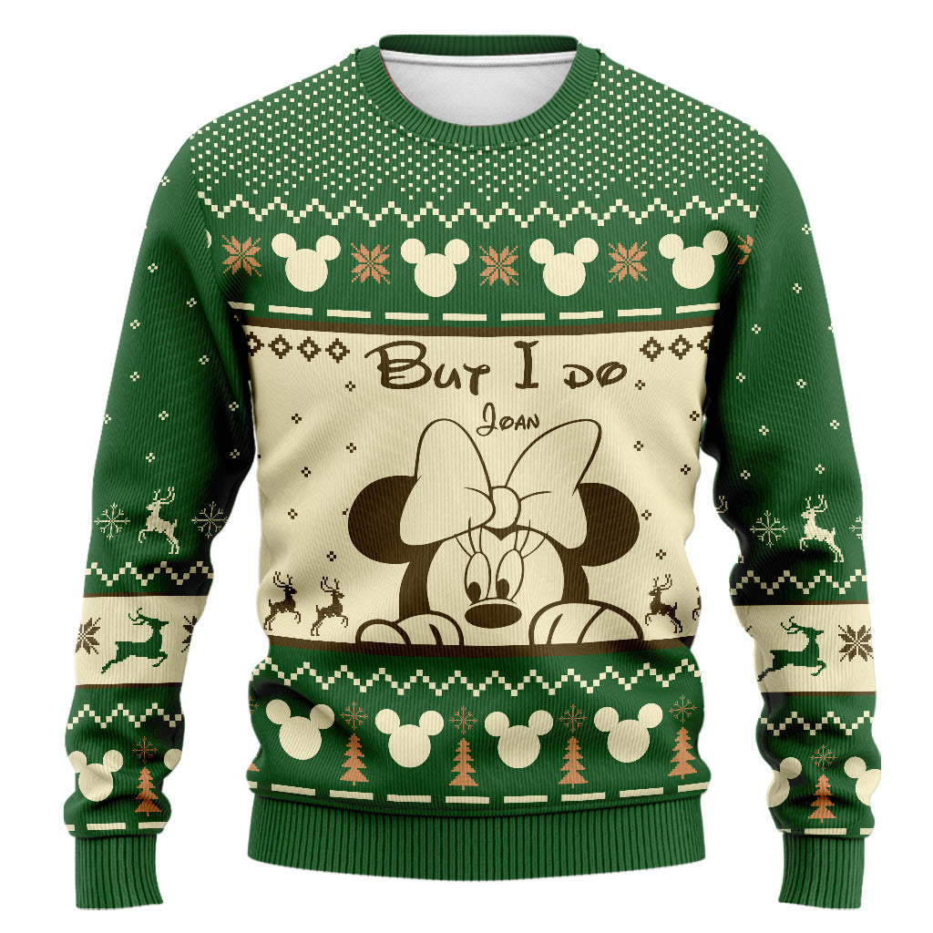 Personalized Christmas Mouse Sweater Custom Name Gift Sweater GradoCreations
