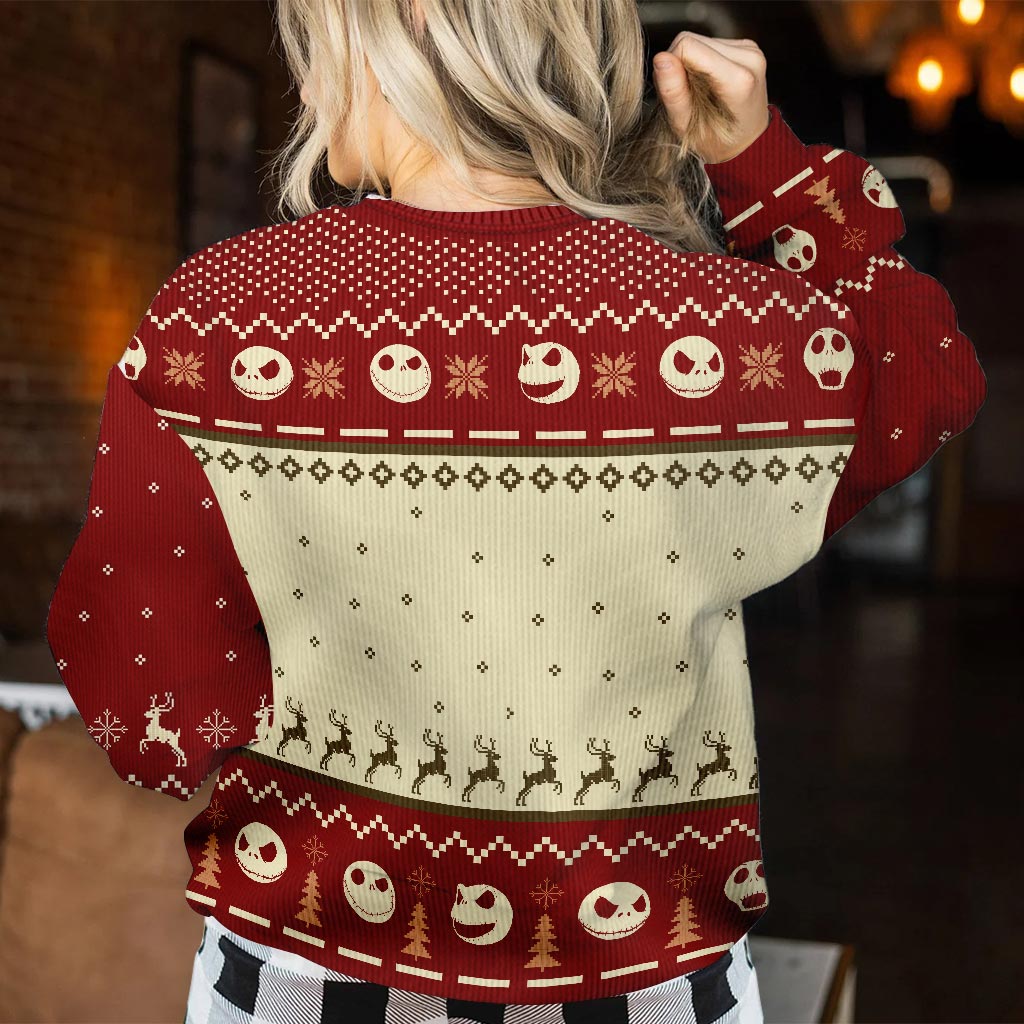 Personalized Nightmare Before Christmas Sweater for Couples Sweater GradoCreations