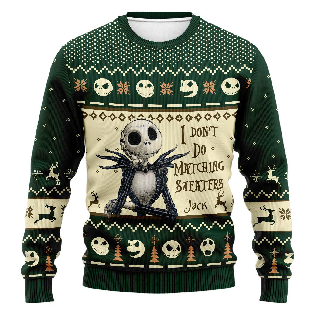 Personalized Nightmare Before Christmas Sweater for Couples Sweater GradoCreations