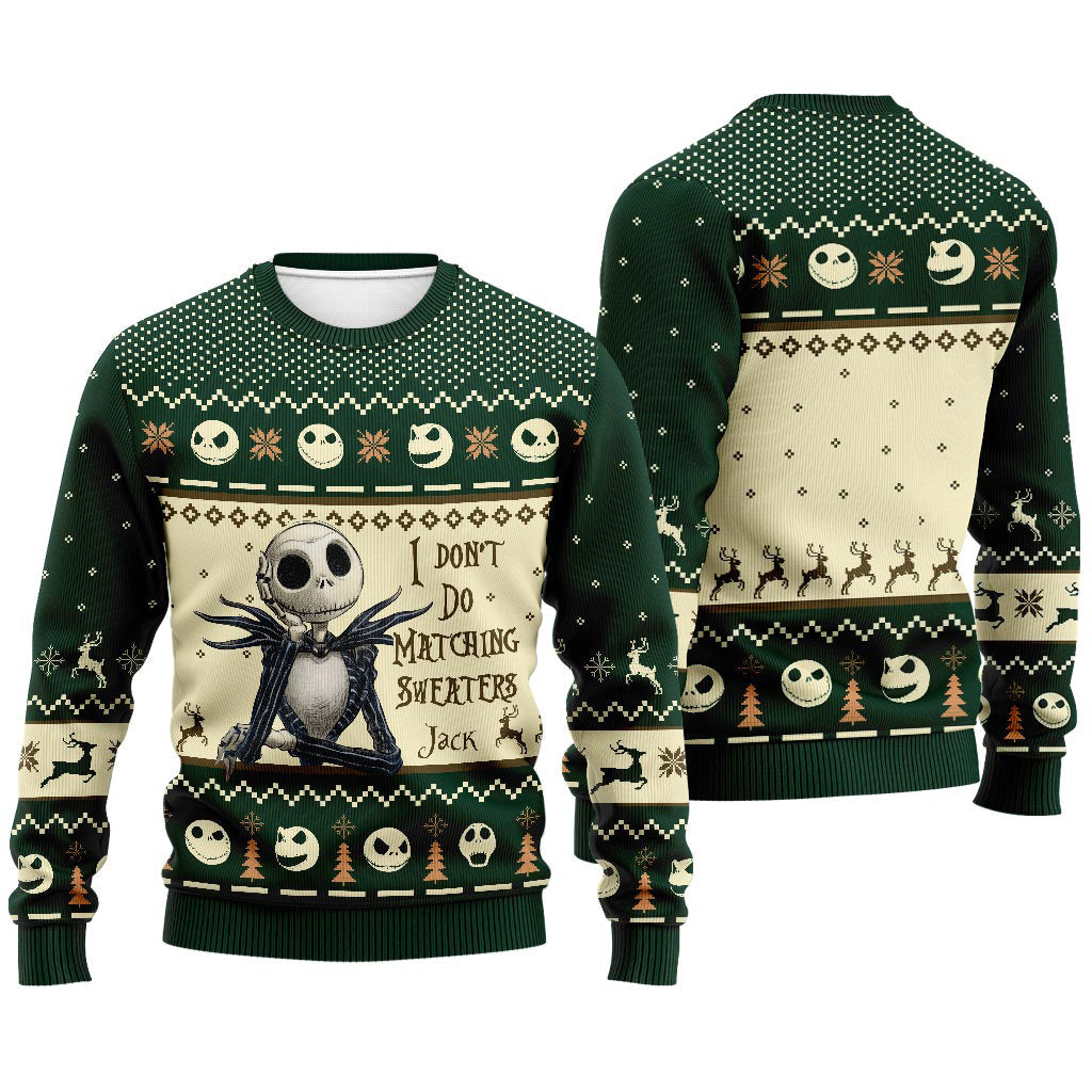 Personalized Nightmare Before Christmas Sweater for Couples Sweater GradoCreations