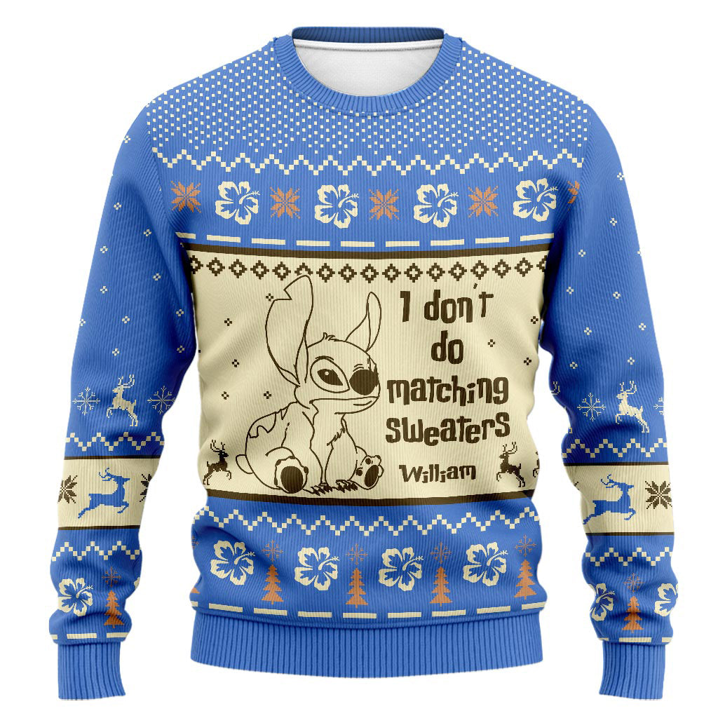 Personalized Christmas Ohana Sweater Custom Name Gift for Couples Sweater GradoCreations