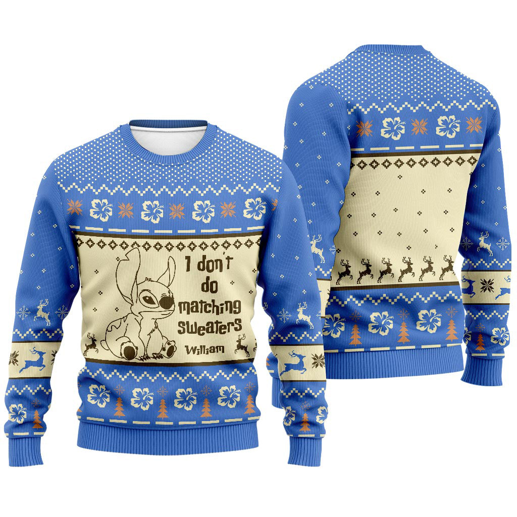 Personalized Christmas Ohana Sweater Custom Name Gift for Couples Sweater GradoCreations