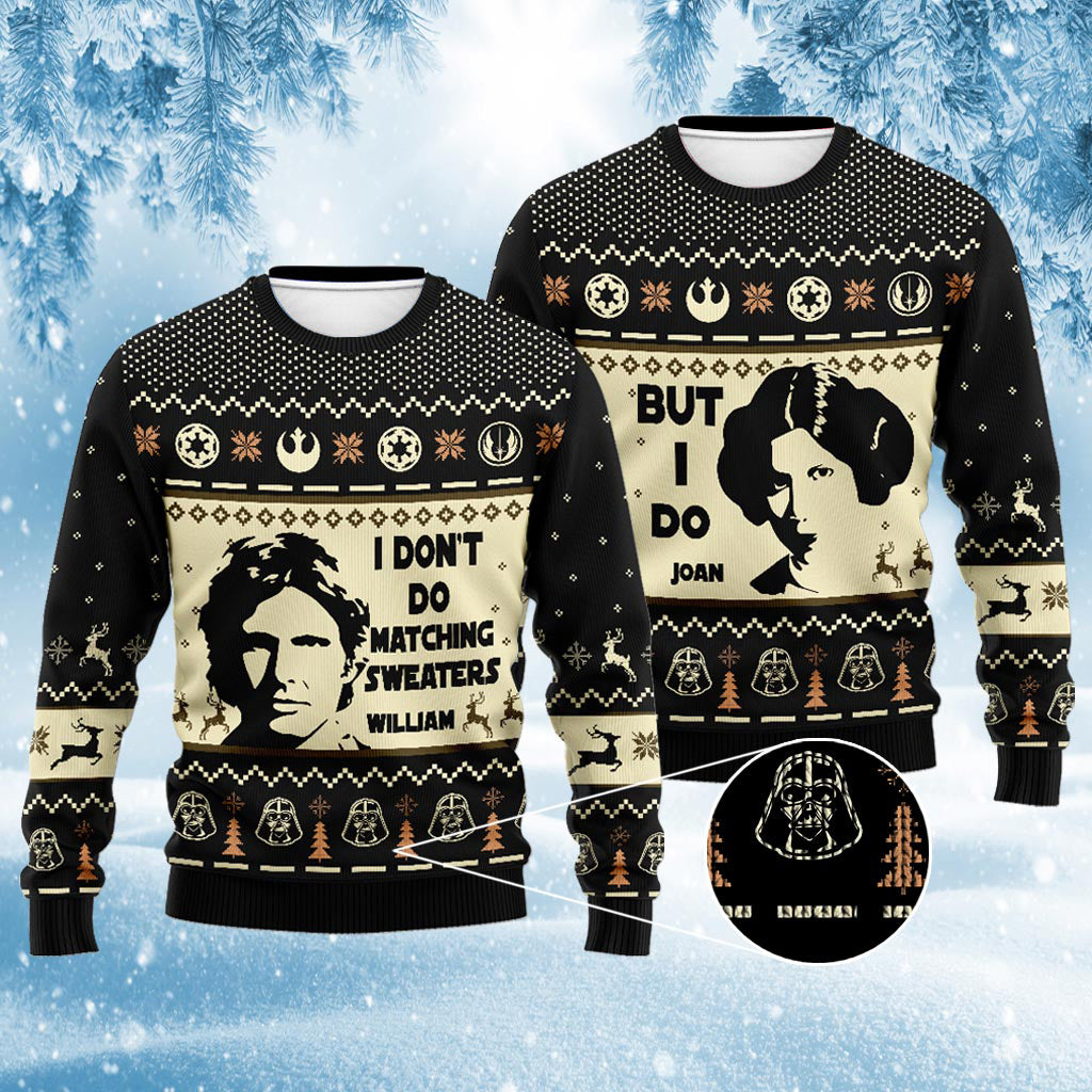 Personalized Christmas Sweater Custom Names Gift for Couples Sweater GradoCreations