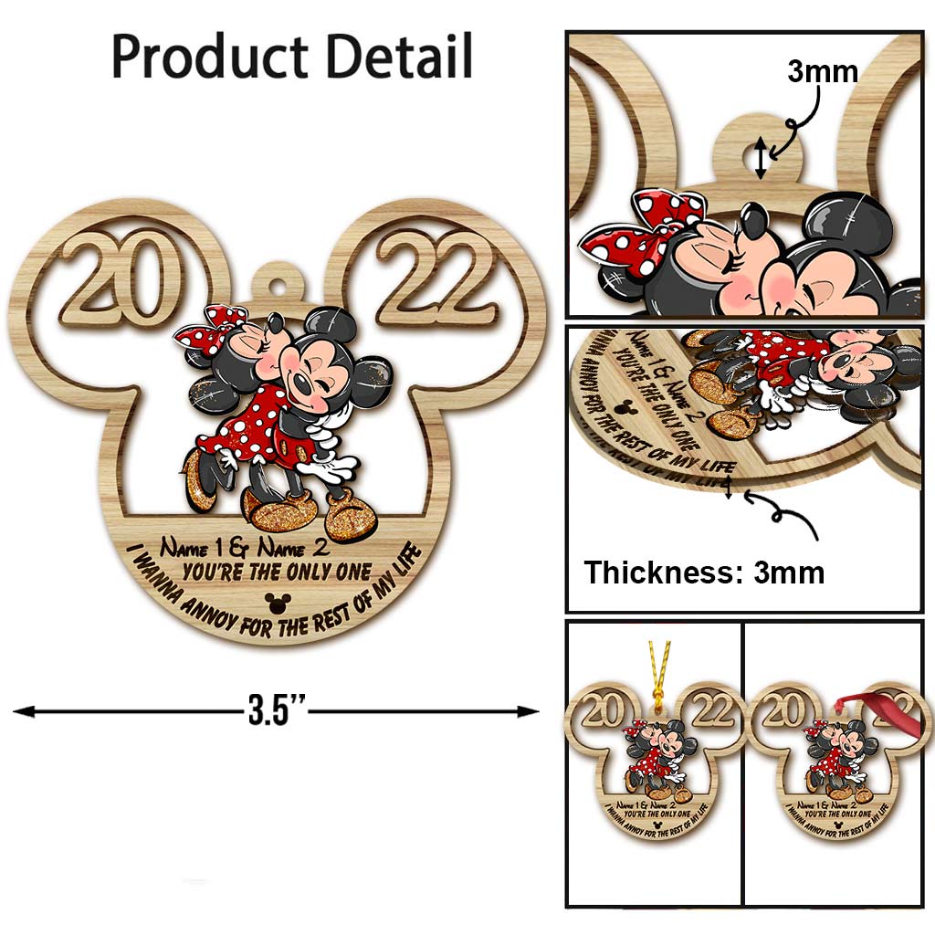 Personalized Christmas Mouse Ornament Custom Name Gift Ornament GradoCreations