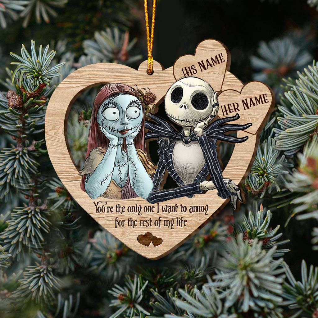 Personalized Nightmare Before Christmas Ornament Custom Name Gift for Couples Ornament GradoCreations