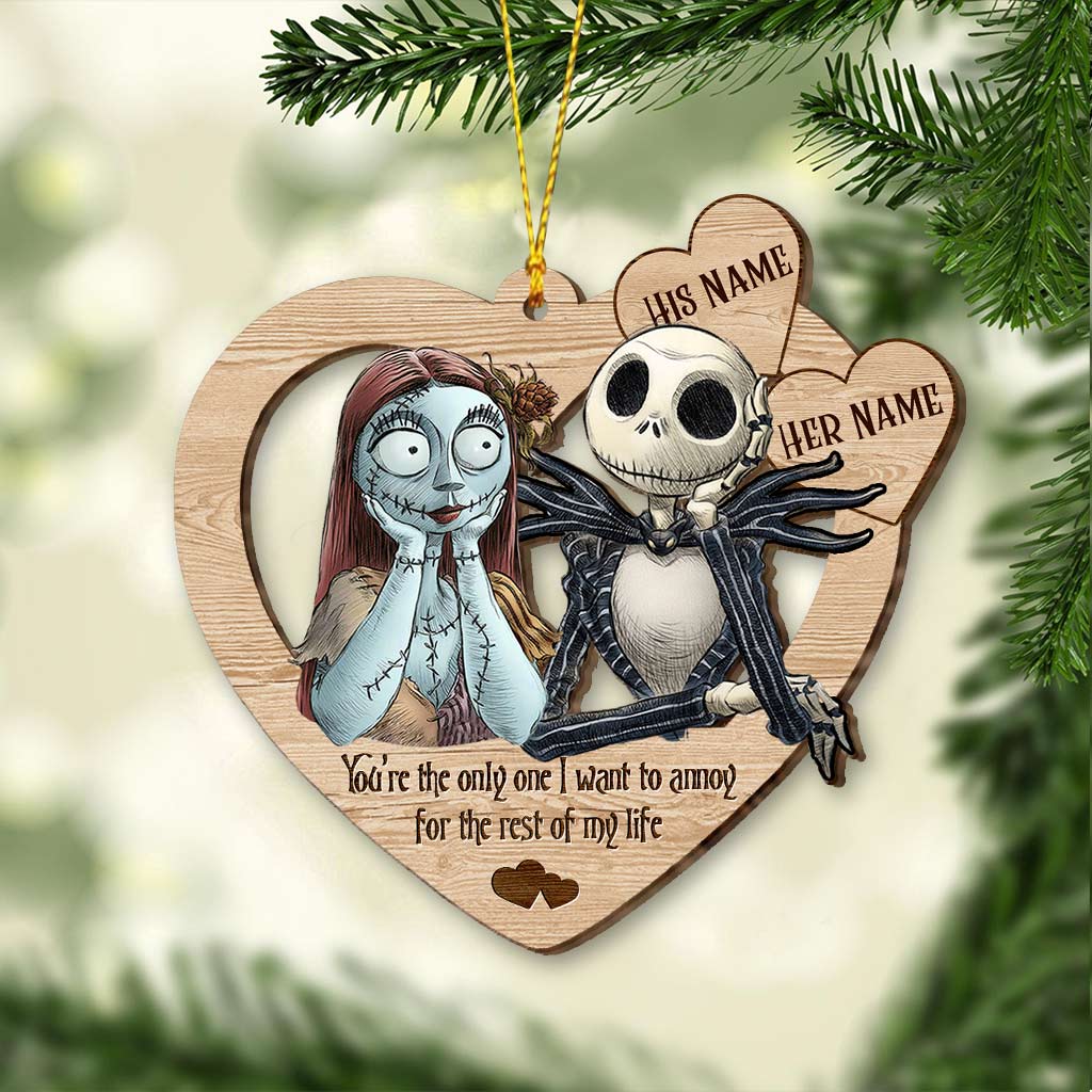 Personalized Nightmare Before Christmas Ornament Custom Name Gift for Couples Ornament GradoCreations