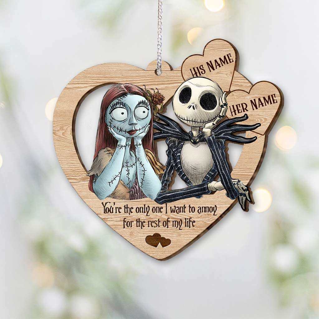 Personalized Nightmare Before Christmas Ornament Custom Name Gift for Couples Ornament GradoCreations