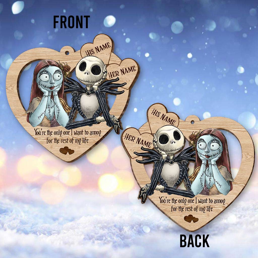 Personalized Nightmare Before Christmas Ornament Custom Name Gift for Couples Ornament GradoCreations