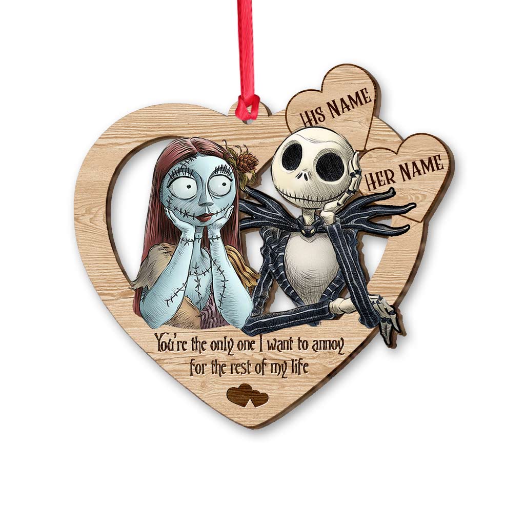 Personalized Nightmare Before Christmas Ornament Custom Name Gift for Couples Ornament GradoCreations
