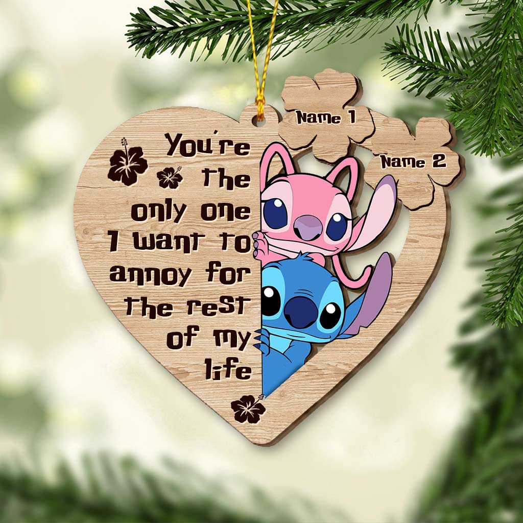 Personalized Christmas Ohana Ornament Custom Name Keepsake Gift Ornament GradoCreations