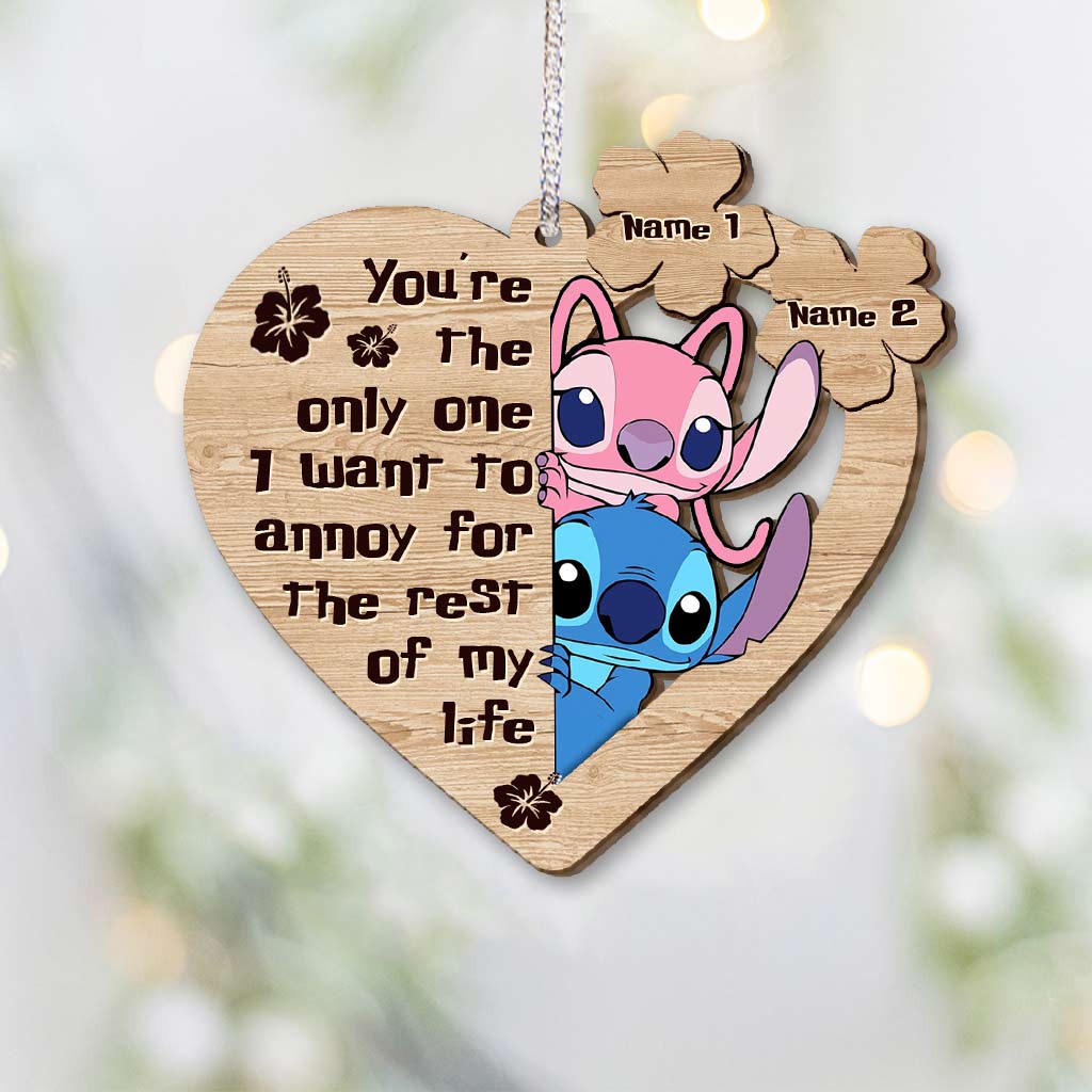 Personalized Christmas Ohana Ornament Custom Name Keepsake Gift Ornament GradoCreations