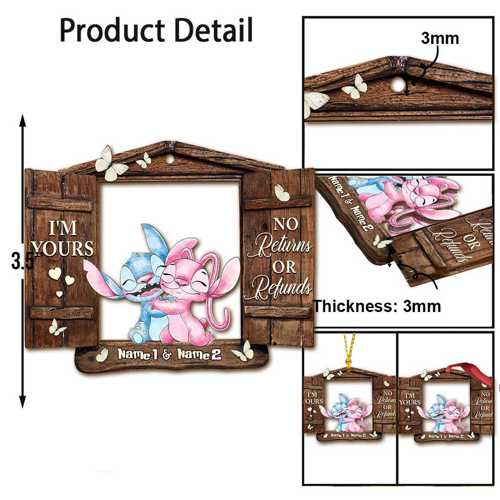 Personalized Christmas Ohana Ornament Custom Name Gift for Couples Ornament GradoCreations