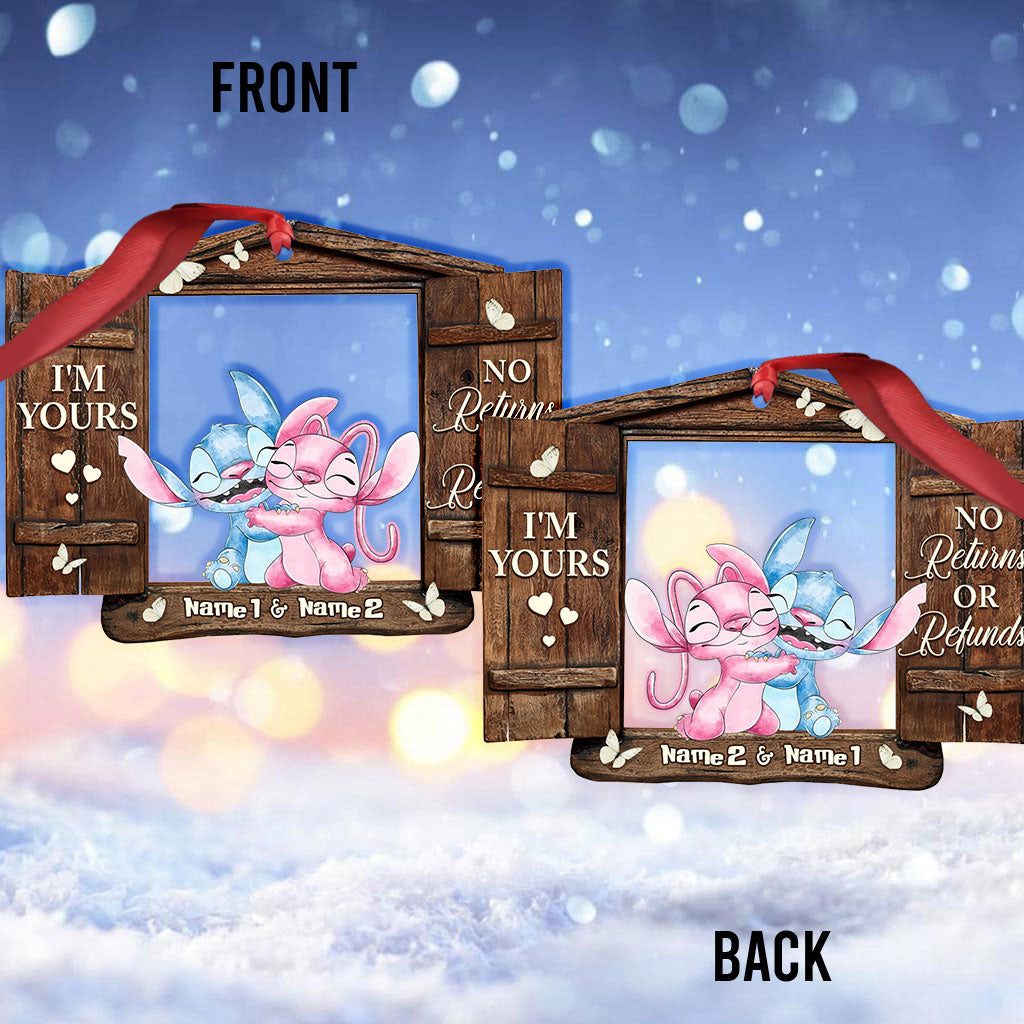 Personalized Christmas Ohana Ornament Custom Name Gift for Couples Ornament GradoCreations