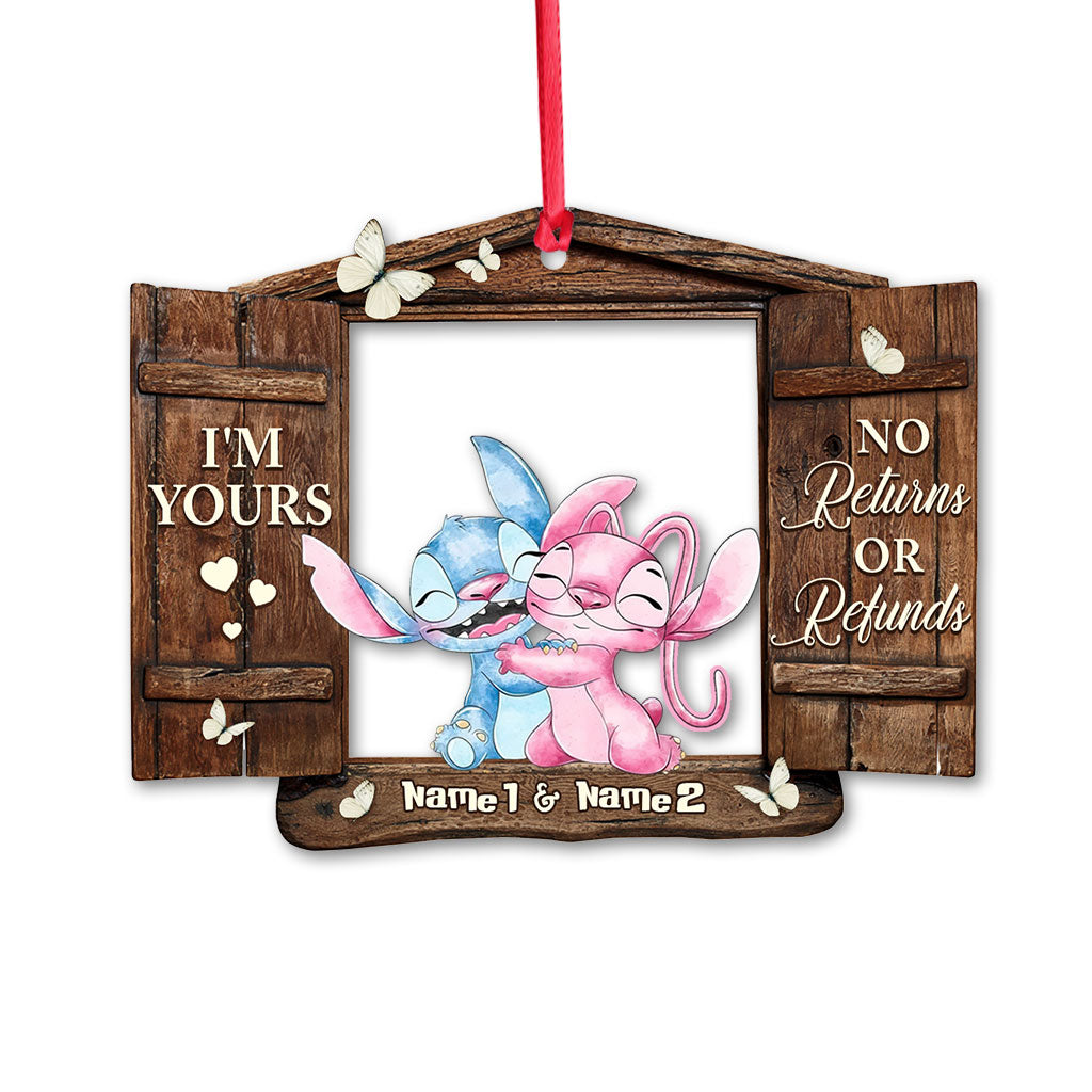 Personalized Christmas Ohana Ornament Custom Name Gift for Couples Ornament GradoCreations